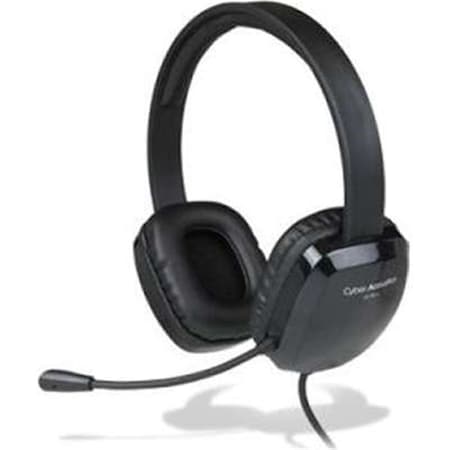 Cyber Acoustics USB Stereo Headset K-12 Durable In-Line Volume Control Adjustable Vinyl Ear Pad CY306380